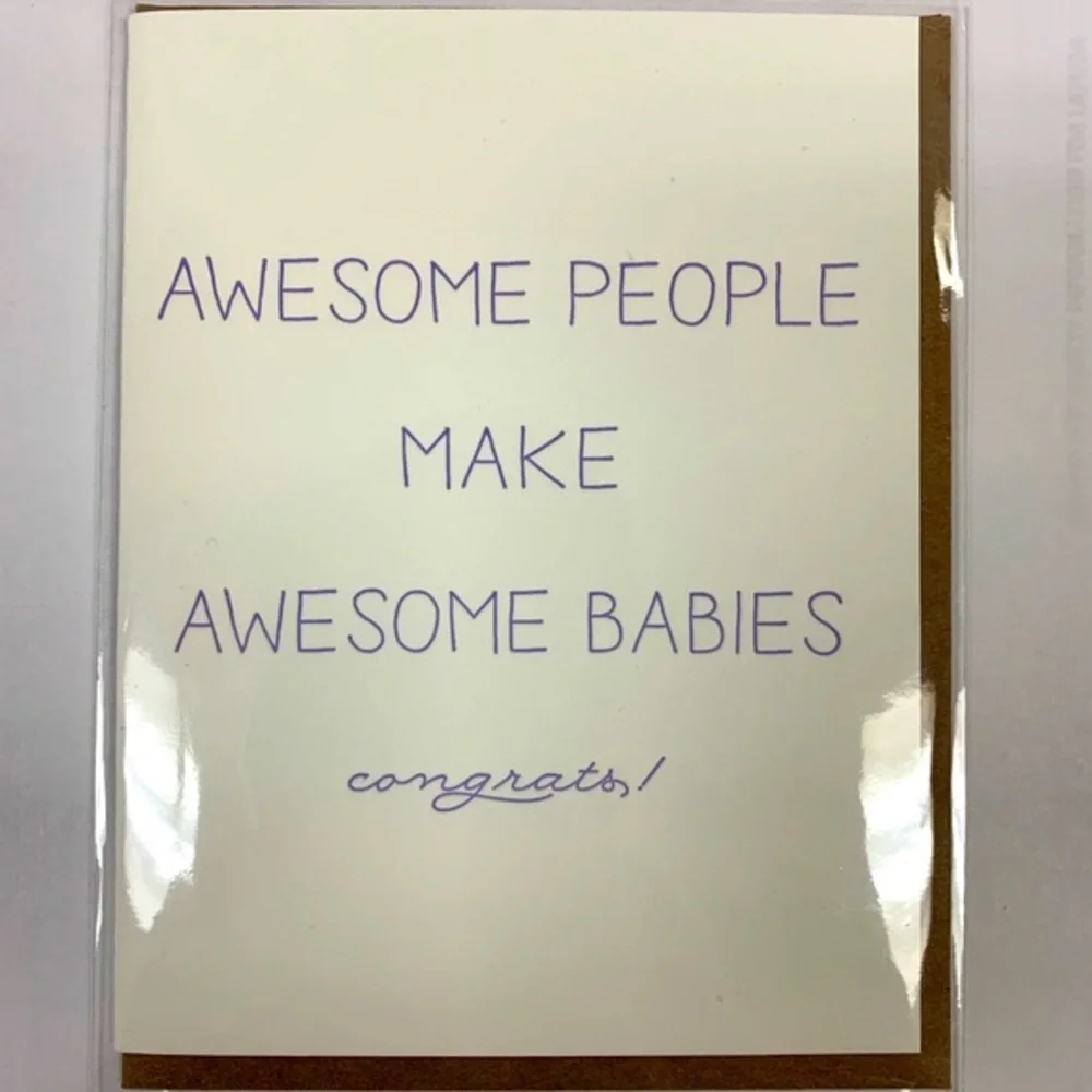 Blank New Baby Congratulations Premium Card Stock
